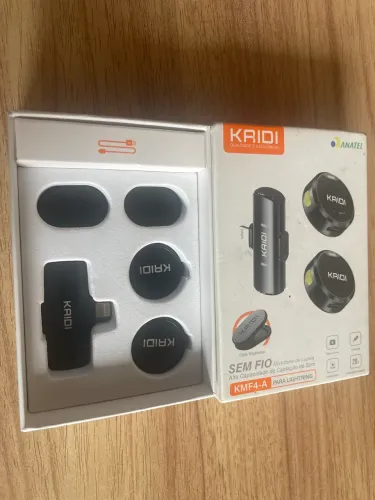 Microfone Lapela Kaidi KMF4-A Para Lightning