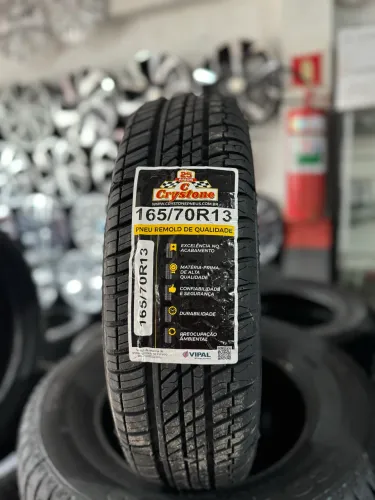 Pneu Crystone 165/70/13 borracha vipal (Entrego instalado)