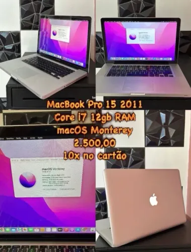 MacBook Pro 15? i7 16gb ssd240gb 2500,00