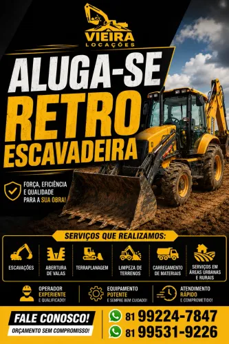 Aluguel de Retroescavadeira 