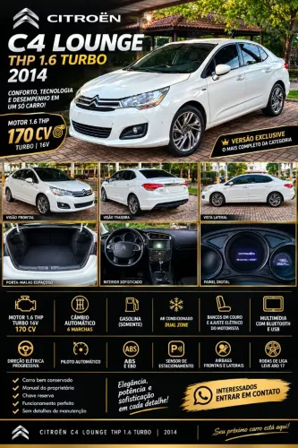 Citroen C4 Lounge Exclusive 1.6 Turbo 4P Aut. 2014