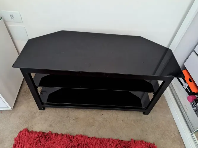 Rack metal tampo em vidro