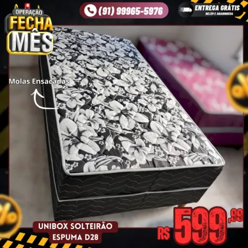 Cama Unibox Solteirão Espuma D28