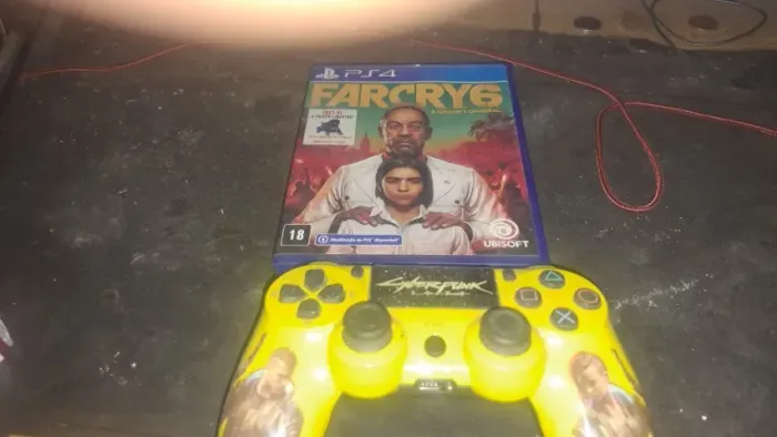 jogo ps4 farcry 6 mais controle dual shok