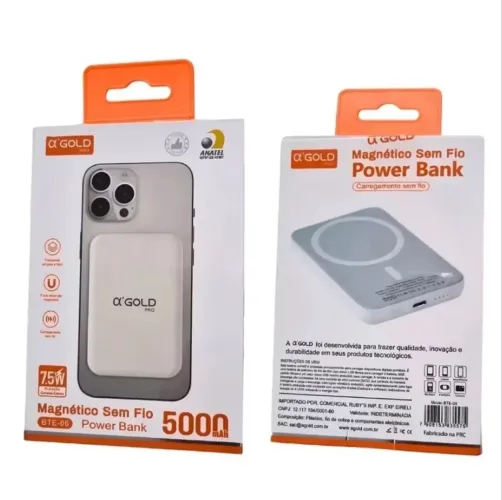 carregador sem fio portátil MagSafe G Golden em super promoção flat grátis Aracaju