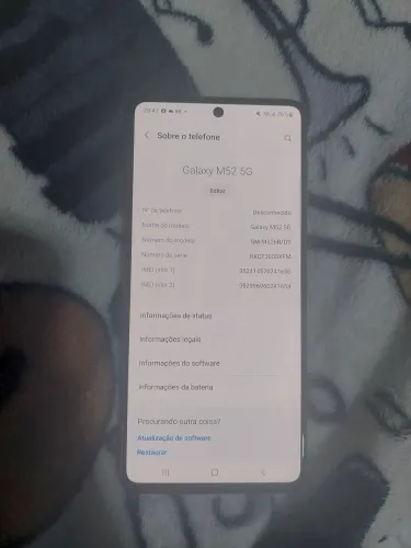 Vendo Sansung Galaxy M52 em otimas condiçoes