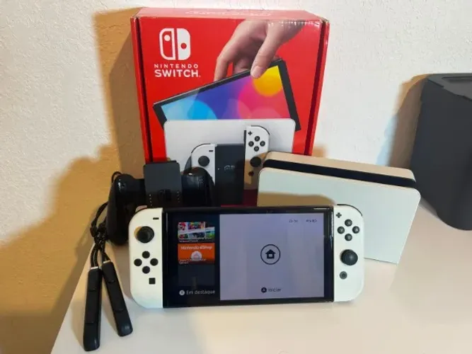Nintendo switch Oled branco 64GB impecável novo