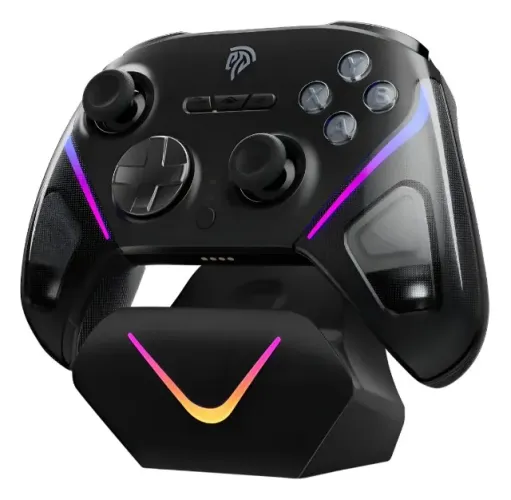  Controle Sem Fio Easysmx D10 Hall Effect Rgb Com Dock Novo Lacrado