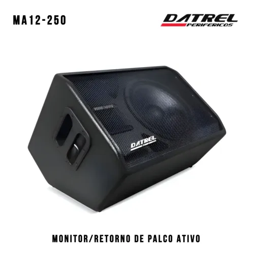 Caixa de Som Monitor Metorno Ativo Datrel MA12-250 12 polegadas 250 w rms