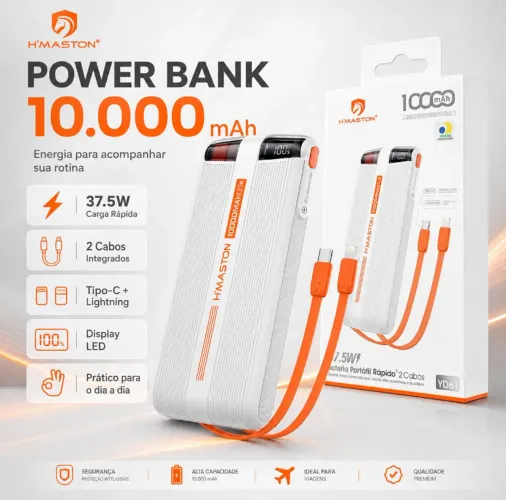 Carregador Portátil 10000Mah