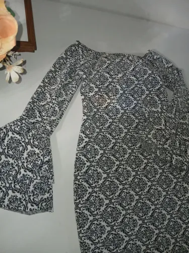 VESTIDO ELEGANTE, MANGA BUFANTE