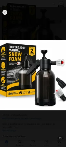 Pulverizador Manual de Pressão Snow Foam Profissional 2 Litros Lavagem de carro Rápida