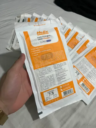 12 Luvas Cirúrgicas MEDIX 7.5