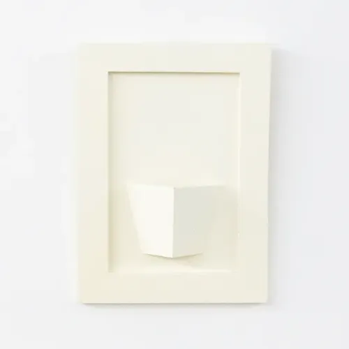 Par De Quadros Retangular Com Vasinho Mdf 12mm Branco 30,5cm