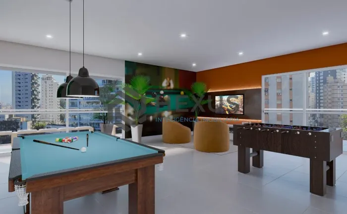 Apartamento com varanda gourmet e lazer na Enseada, Guarujá