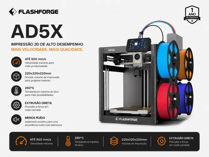 Impressora 3D AD5x nova