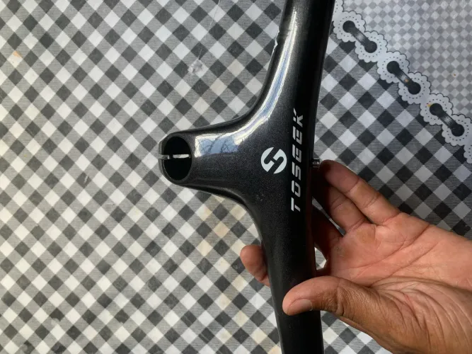 Guidão Carbono Toseek Tsl 780x80mm ( - 10 °) Black Brilhante Preto Brilhante