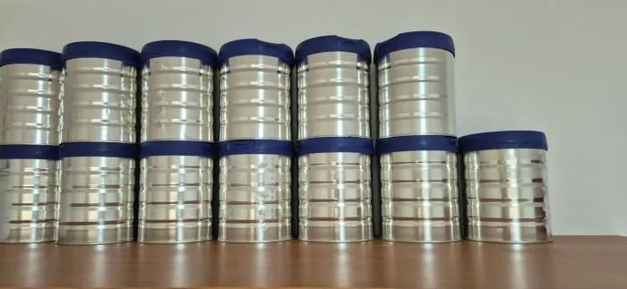 Lata de leite Vazia Aptamil 800g - Lembrancinhas e centro de mesa