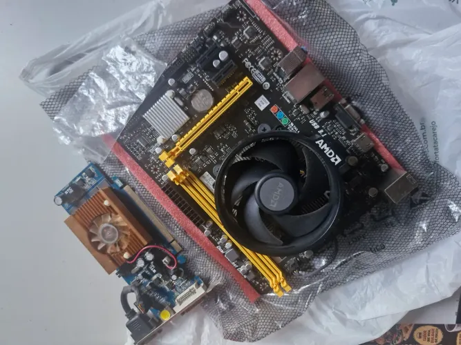 RYZEN 5 + PLACA DE VÍDEO + PLACA MÃE AM4
