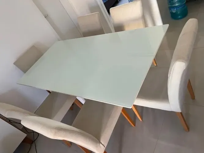 Mesa de jantar retangular 6 lugares 