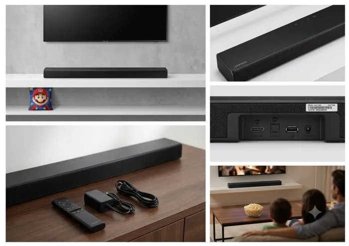 Soundbar Samsung HW-T555 320W RMS - Subwoofer Sem Fio, Bluetooth e Som de Cinema