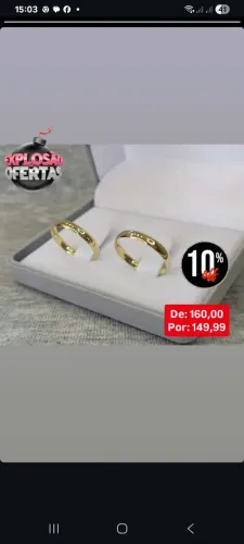 Aliança de moeda Antiga super promoção de carnaval