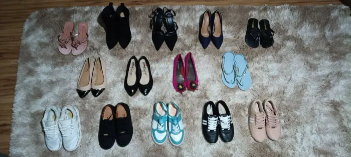 Lote desapego 14 pares de calçados femininos