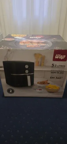 Fritadeira Elétrica Wap Air Fryer Grand Family 5,2l 1500w Cor Preto e Cinza