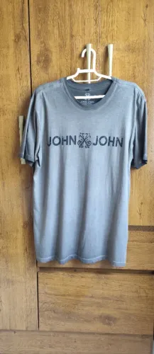 Camisa Masculina John John Original Cinza Estonada P