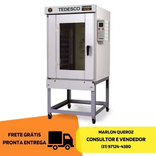 Forno Turbo 10 Esteiras Elétrico Trifásico Tedesco