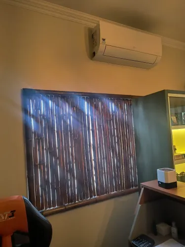 Lote de painel de Bambu Rústico (com 7 peças) ,ideal para decoração ou jardim vertical