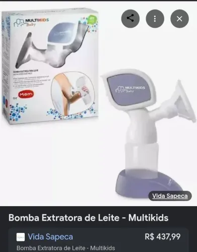 Bomba tira leite eletrica