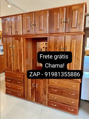 Guarda roupa de casal todo de madeira de lei NOVO!