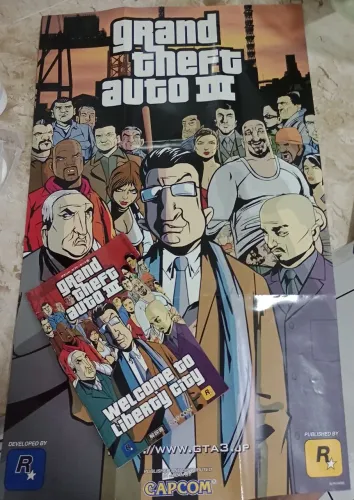 Jogo GTA 3 Original PS2 Completo Com Poster