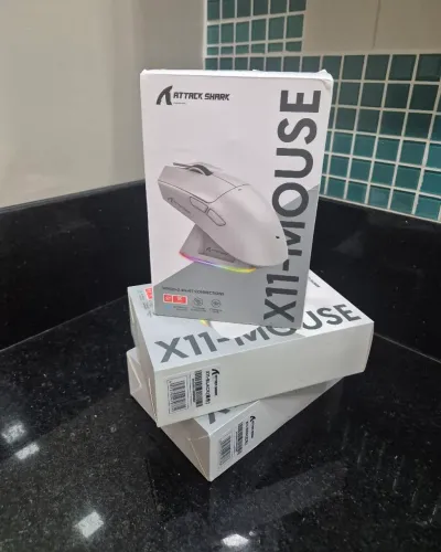 Mouse Gamer Attack Shark X11 Sem Fio Bluetooth/2.4G RGB