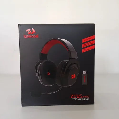 Vendo Headset Gamer sem fio Redragon Zeus Pro Preto Semi novo 