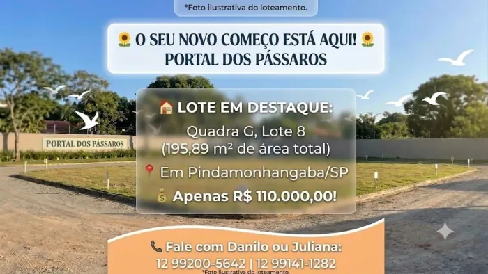 Vendo terreno no portão dos pássaros