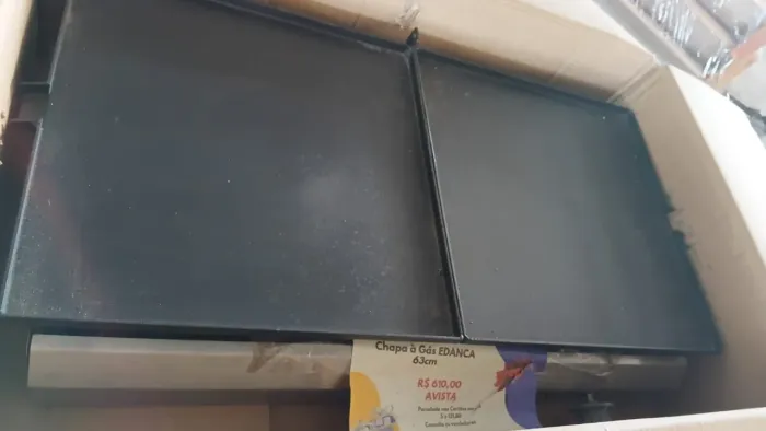Chapa a gás 63cm sem prensa