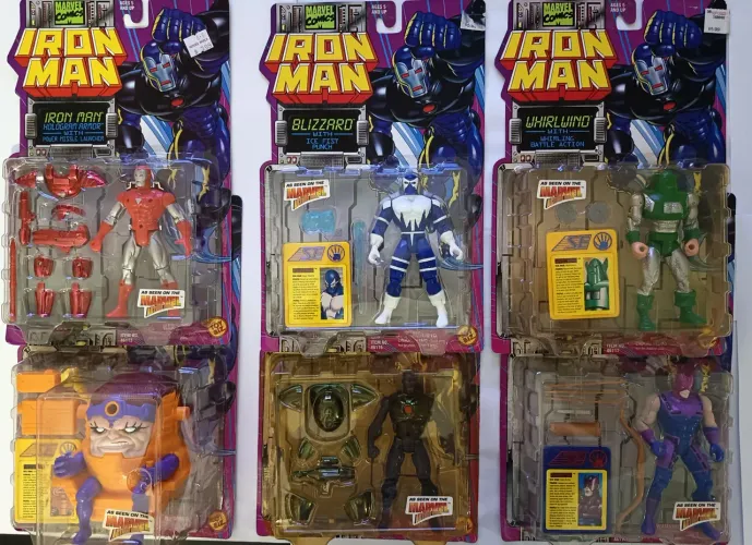 Iron Man Action Hour Série 02 Incompleta mas Perfeitos - ToyByz 1996 - 06 Bonecos Lacrados