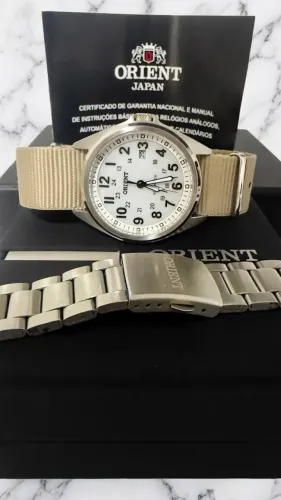 Relógio Orient Solartech com 02 pulseiras novo original 