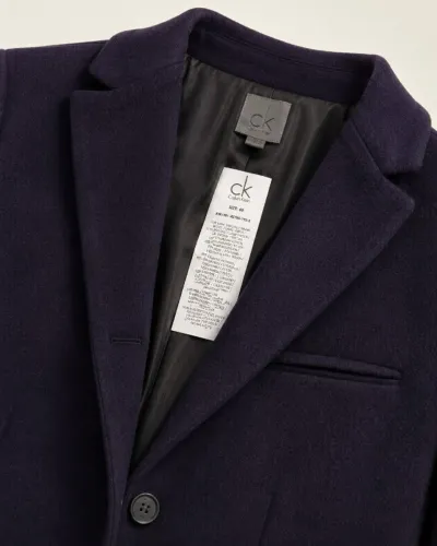 Casaco/Sobretudo Calvin Klein Roxo Seminovo