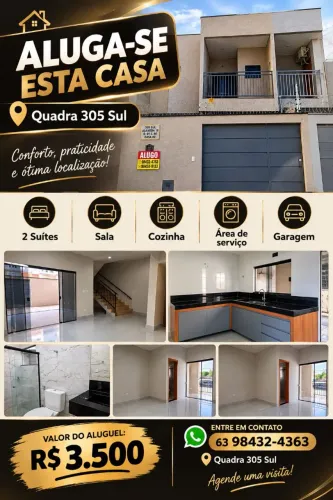 Aluga-se Sobrado na Quadra 305 sul