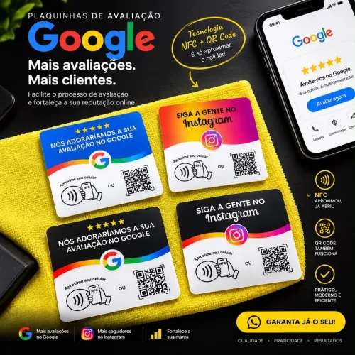Placa de avaliação Google