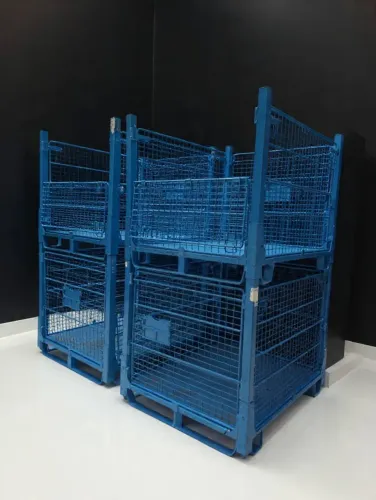 Gaiola Metalica Dobravel Empilhável Reforçada com fundo em chapa Venda e Locação Gaiola