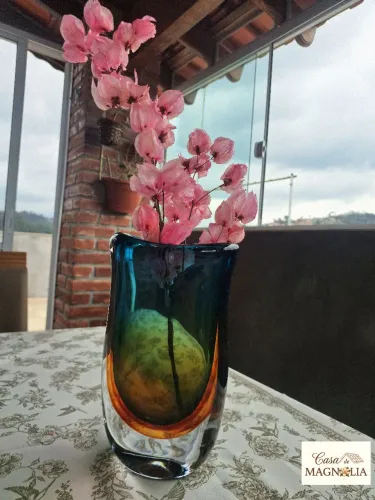 Vaso de Cristal Murano Tronto 14x7x25cm - MEK Jolitex