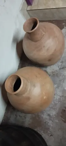 Par de Vasos Grandes de Barro / Cerâmica Artesanal (50 cm) - Novo!