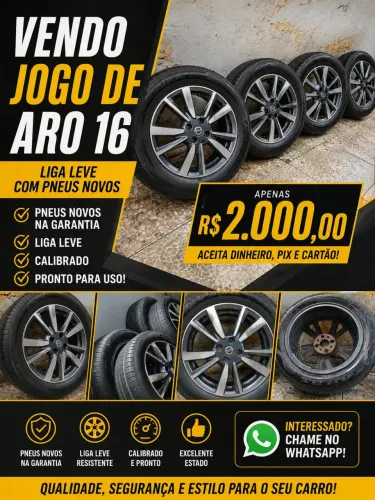 Jogo de aro 16 com rodas