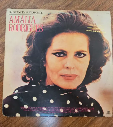 LP Os Grandes Sucessos de Amália Rodrigues (1987) Globo Discos Fado