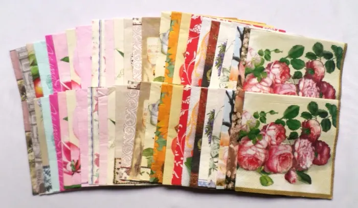 P/ Artesanato -50 Guardanapos c/ Estampas Variadas P/ Decoupage - Importados - Promoção!