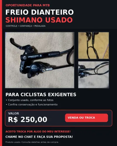 Freio Dianteiro Shimano Deore Usado